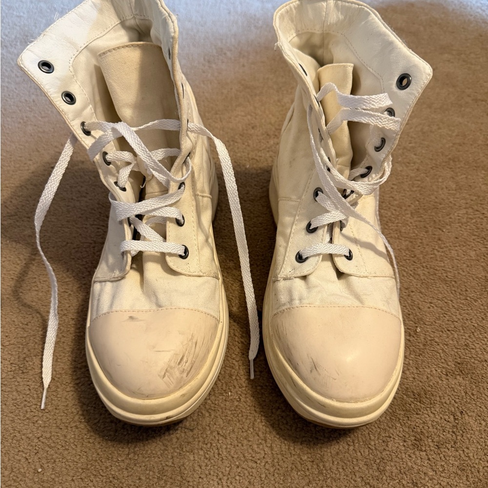 MIA Cream Ankle Boots